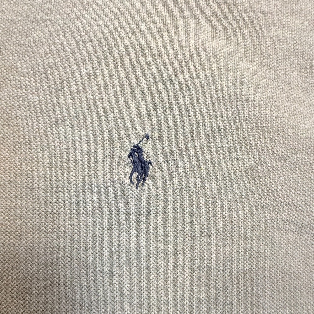 Polo Ralph Lauren Men's Long Sleeve Polo Shirt Khaki Beige Cotton Size Large - Picture 5 of 9
